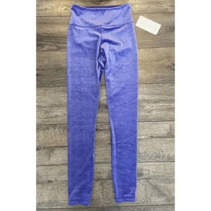 NWT Athleta Elation Velvet Tights Purple Extra Small XS New